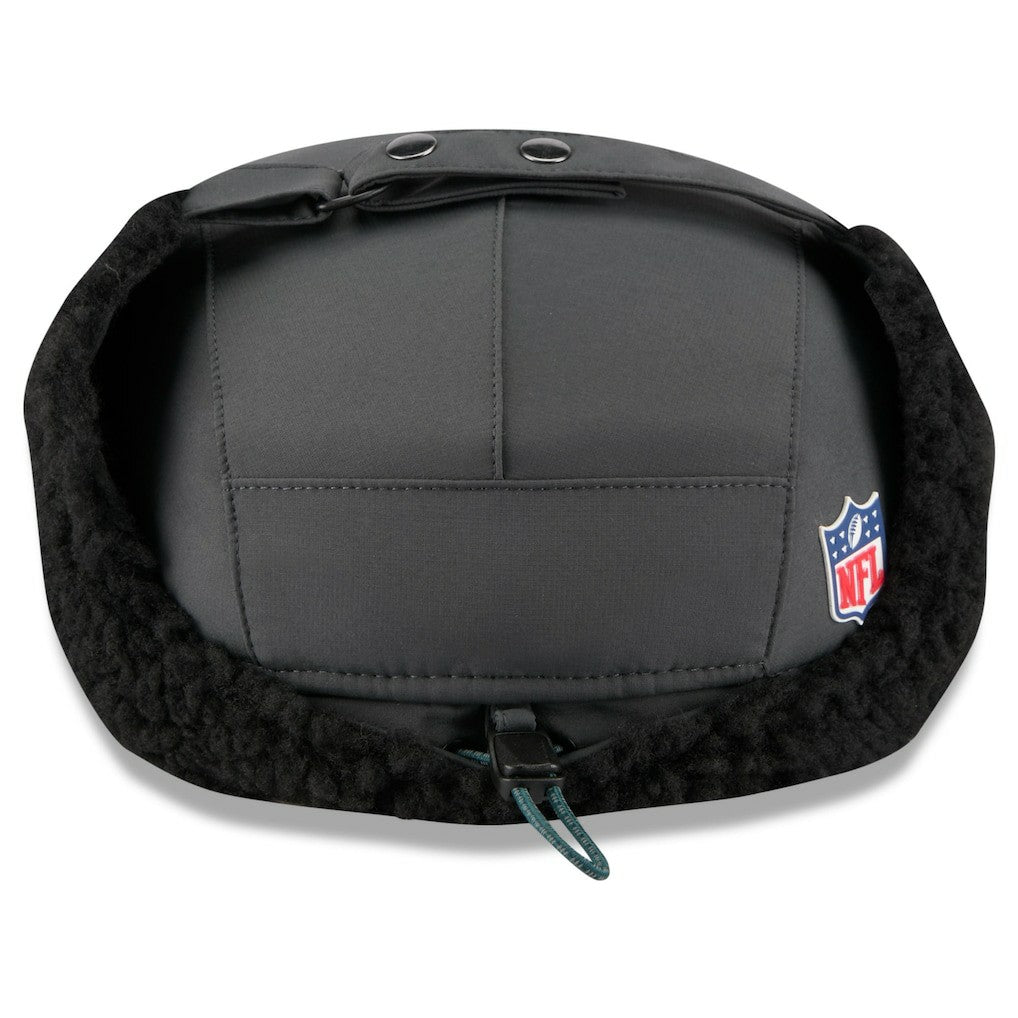Philadelphia Eagles New Era 2025 Sideline Cold Weather Runner Dog Ear Adjustable Hat - Charcoal for sale