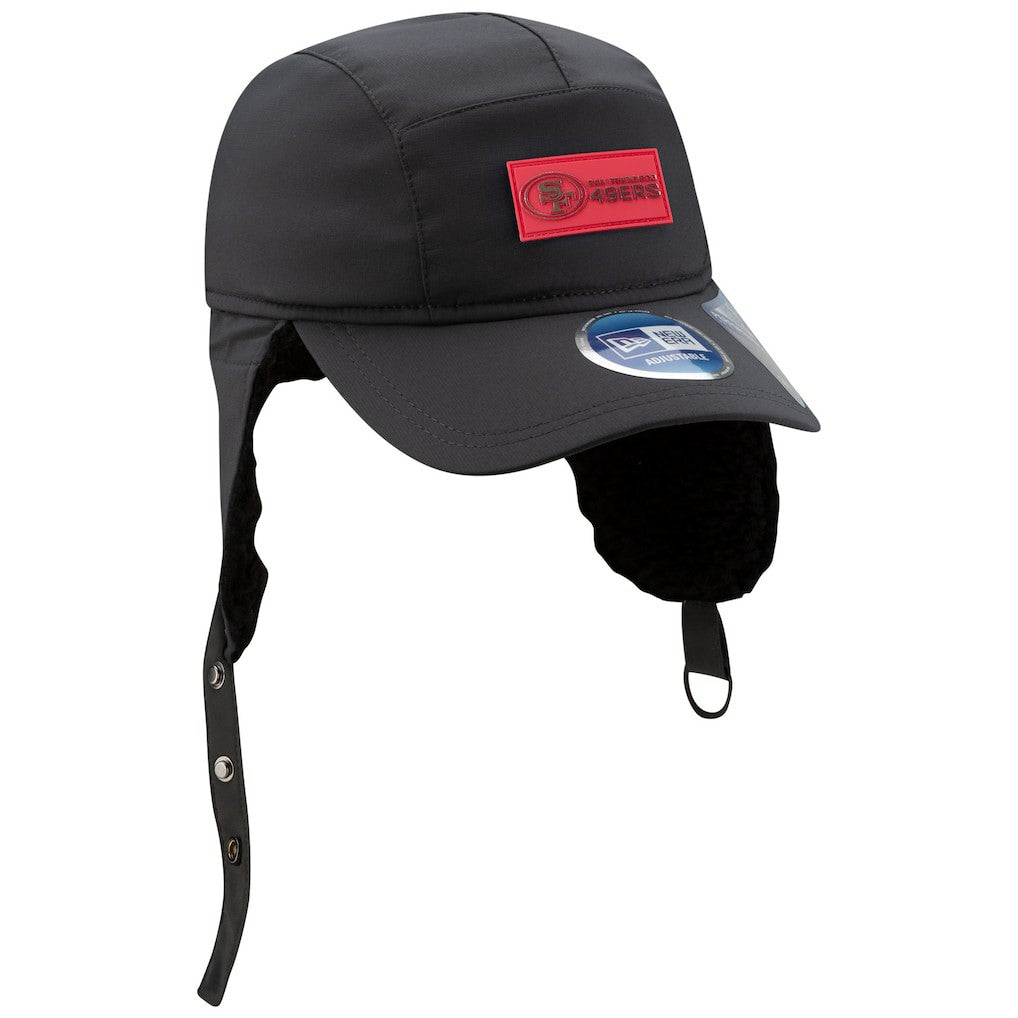 San Francisco 49ers New Era 2025 Sideline Cold Weather Runner Dog Ear Adjustable Hat - Charcoal for sale