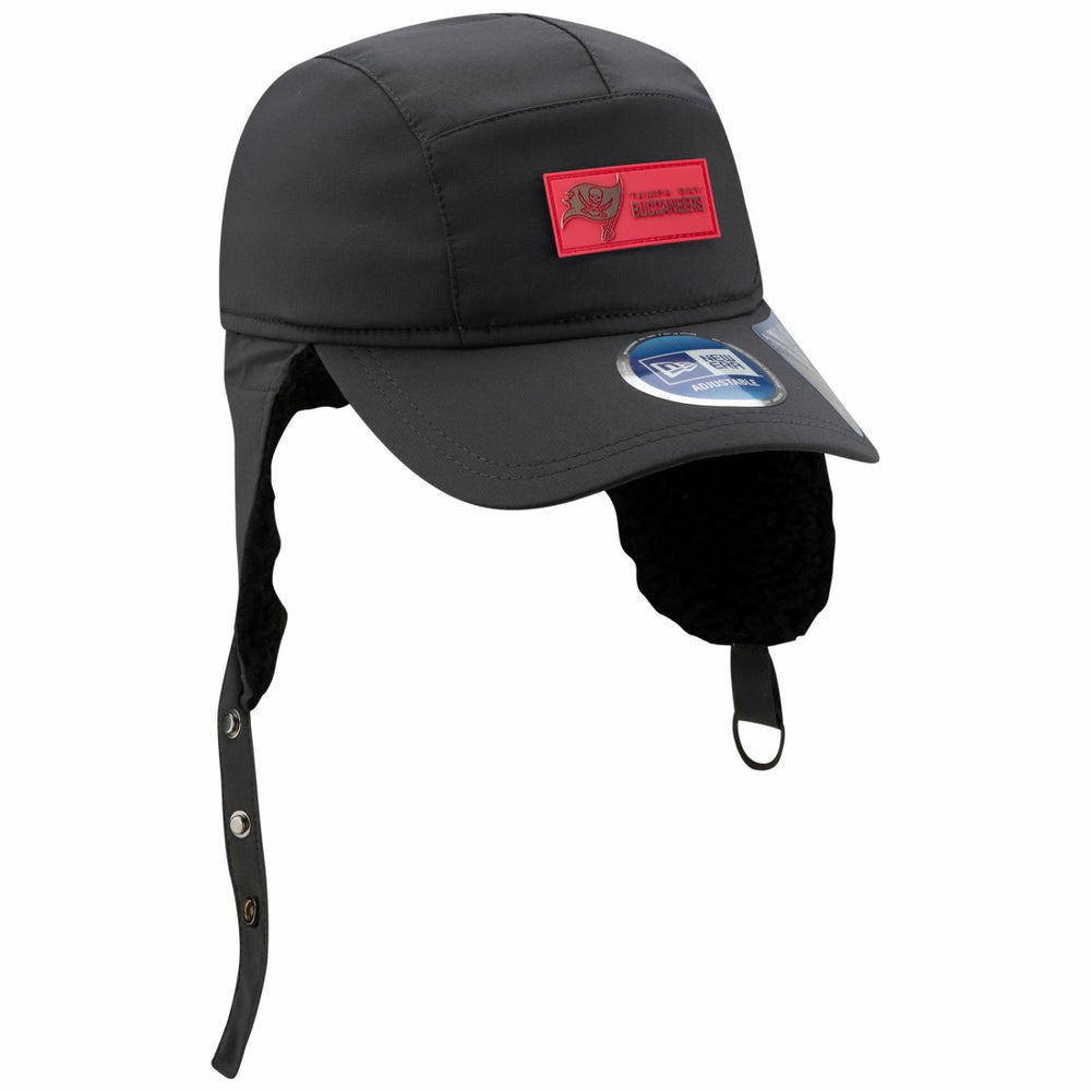 Tampa Bay Buccaneers New Era 2025 Sideline Cold Weather Runner Dog Ear Adjustable Hat - Charcoal online