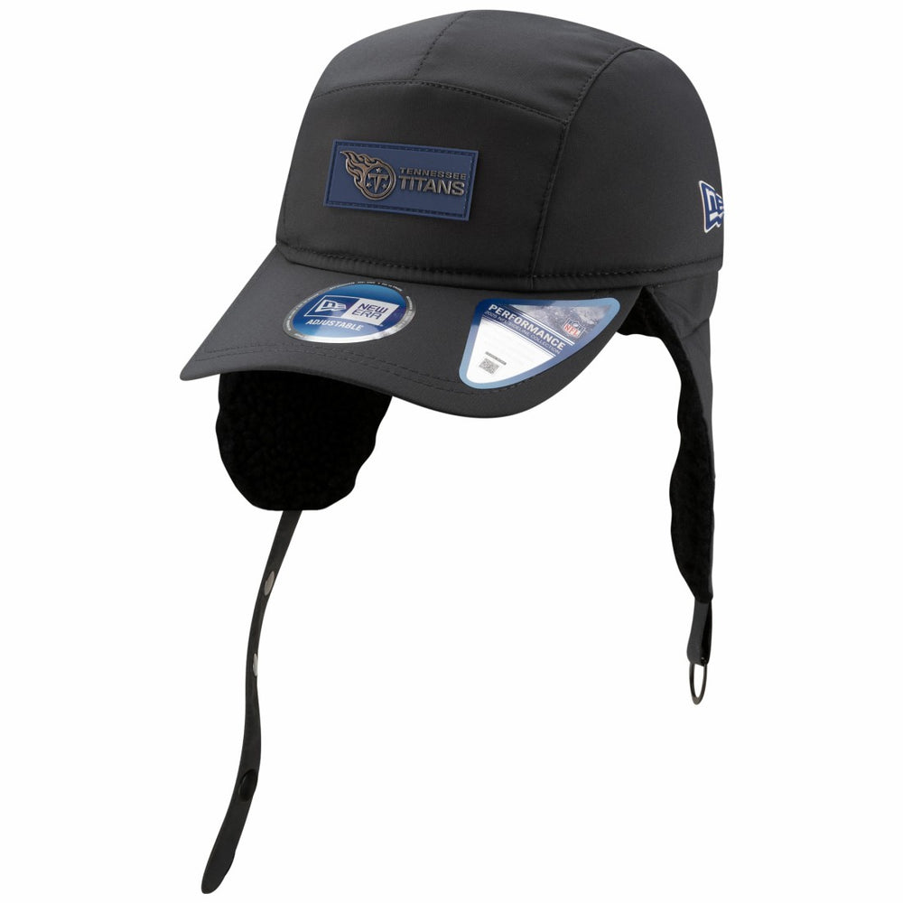 Tennessee Titans New Era 2025 Sideline Cold Weather Runner Dog Ear Adjustable Hat - Charcoal online