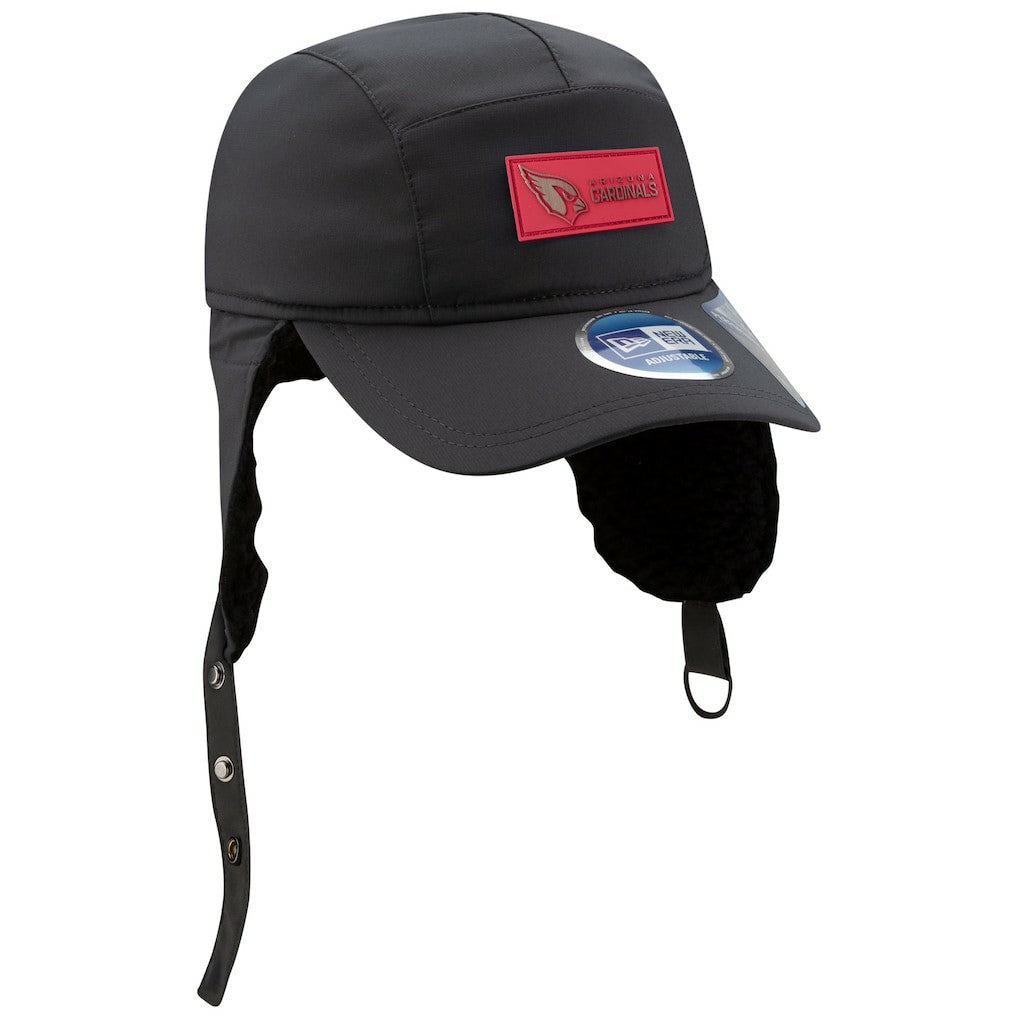Arizona Cardinals New Era 2025 Sideline Cold Weather Runner Dog Ear Adjustable Hat - Charcoal on sale
