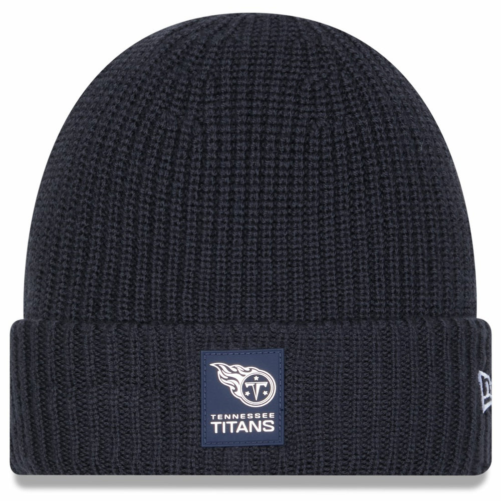 Tennessee Titans New Era 2025 Sideline Cold Weather Cuffed Knit Hat - Charcoal on sale