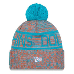 Miami Dolphins New Era 2025 Sideline Cold Weather Cuffed Knit Hat with Pom - Orange discount