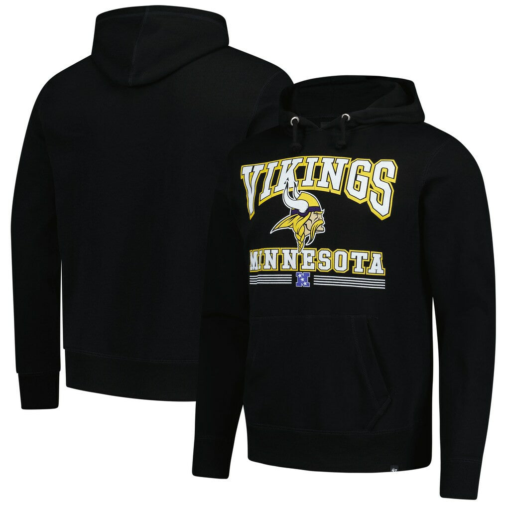 Minnesota Vikings '47 Packed House Headline Pullover Hoodie - Black discount