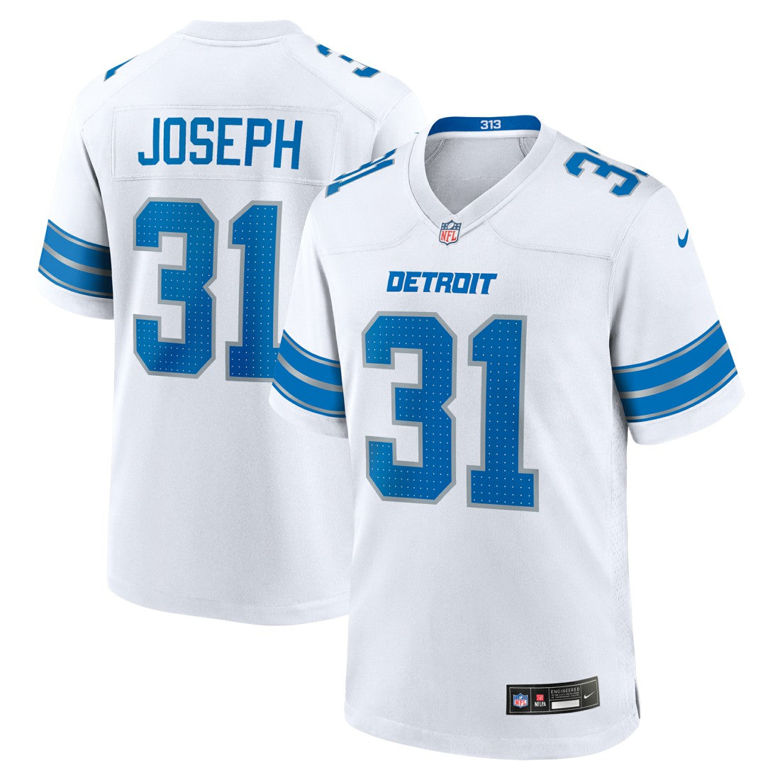 Kerby Joseph Detroit Lions Game Jersey - White cheap