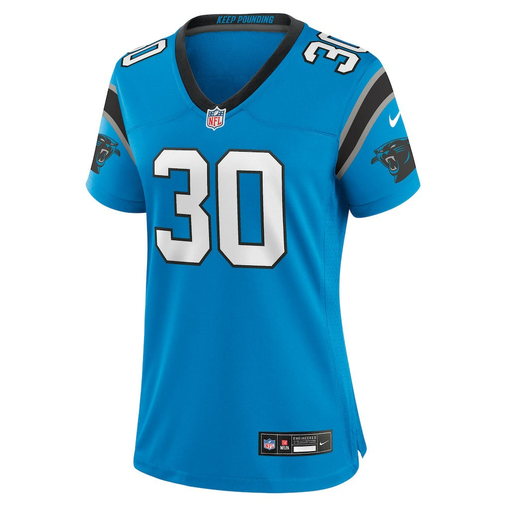 Chuba Hubbard Carolina Panthers Women's Alternate Game Jersey - Blue on sale