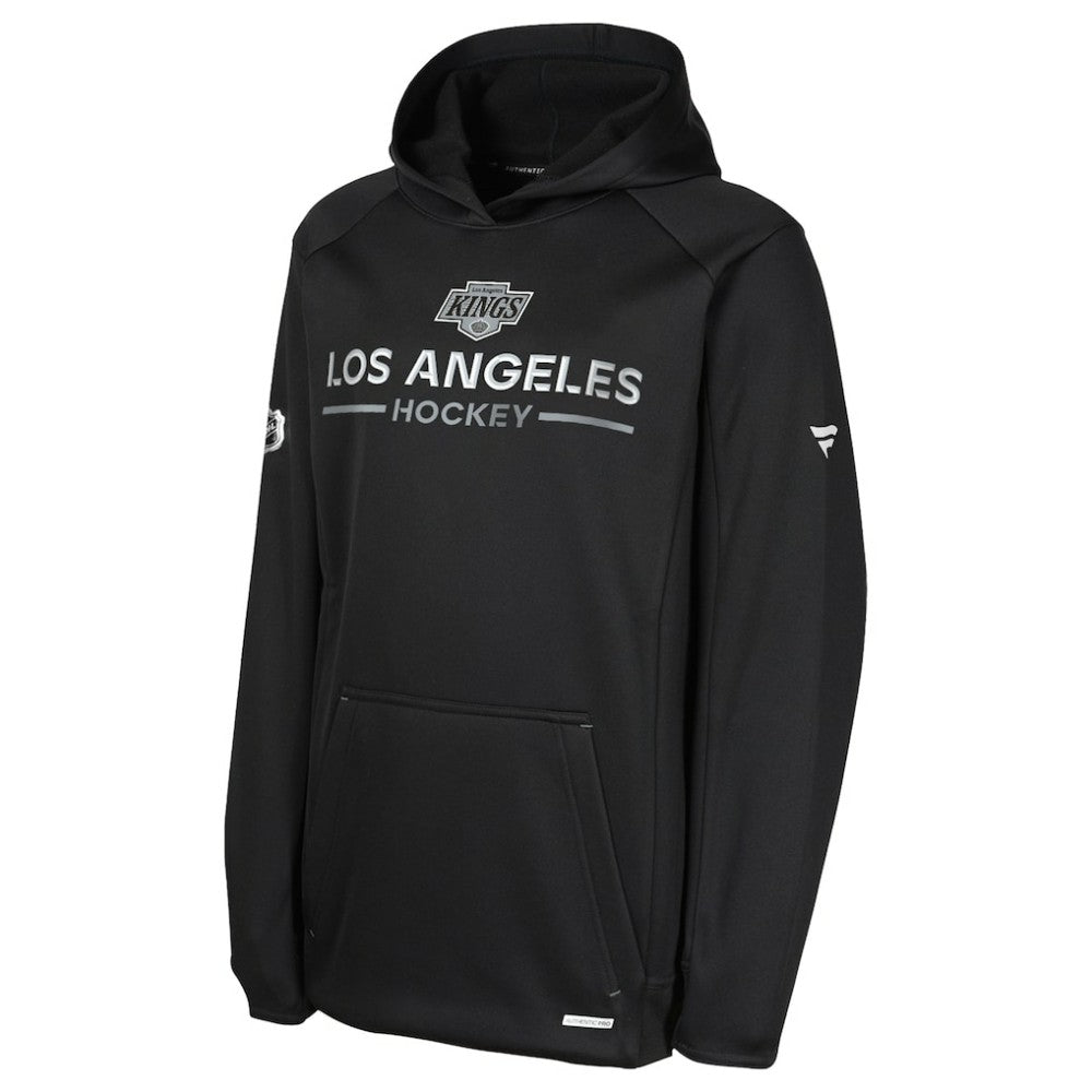 Los Angeles Kings Fanatics Youth Authentic Pro Rink Raglan Hoodie - Black Hoodies