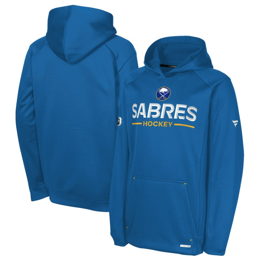 Buffalo Sabres Fanatics Youth Authentic Pro Rink Raglan Hoodie - Royal Hoodies
