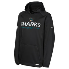 San Jose Sharks Fanatics Youth Authentic Pro Rink Raglan Hoodie - Black Hoodies