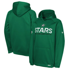Dallas Stars Fanatics Youth Authentic Pro Rink Raglan Hoodie - Kelly Green Hoodies