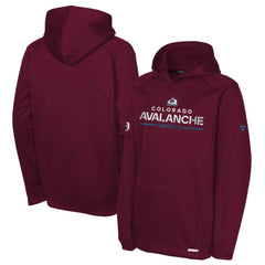 Colorado Avalanche Fanatics Youth Authentic Pro Rink Raglan Hoodie - Burgundy Hoodies
