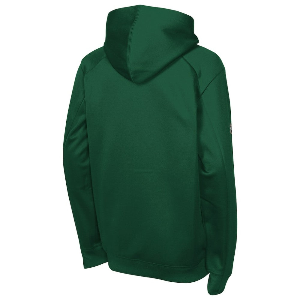 Minnesota Wild Fanatics Youth Authentic Pro Rink Raglan Hoodie - Green Hoodies