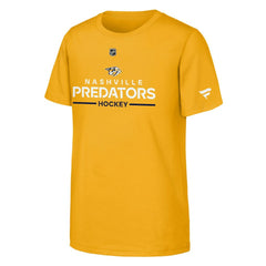 Nashville Predators Fanatics Youth Authentic Pro Wordmark T-Shirt - Gold T-shirts