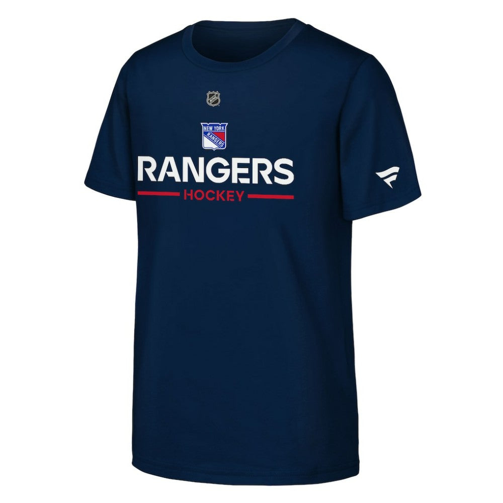 New York Rangers Fanatics Youth Authentic Pro Wordmark T-Shirt - Navy T-shirts