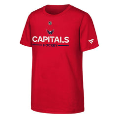 Washington Capitals Fanatics Youth Authentic Pro Wordmark T-Shirt - Red T-shirts