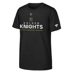 Vegas Golden Knights Fanatics Youth Authentic Pro Wordmark T-Shirt - Black T-shirts