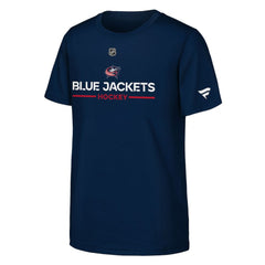 Columbus Blue Jackets Fanatics Youth Authentic Pro Wordmark T-Shirt - Navy T-shirts
