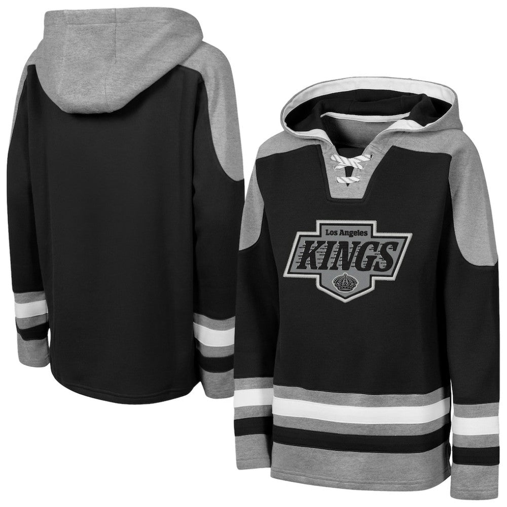 Los Angeles Kings Outerstuff Youth Ageless Must Have Home V-Neck Hoodie - Black Hoodies