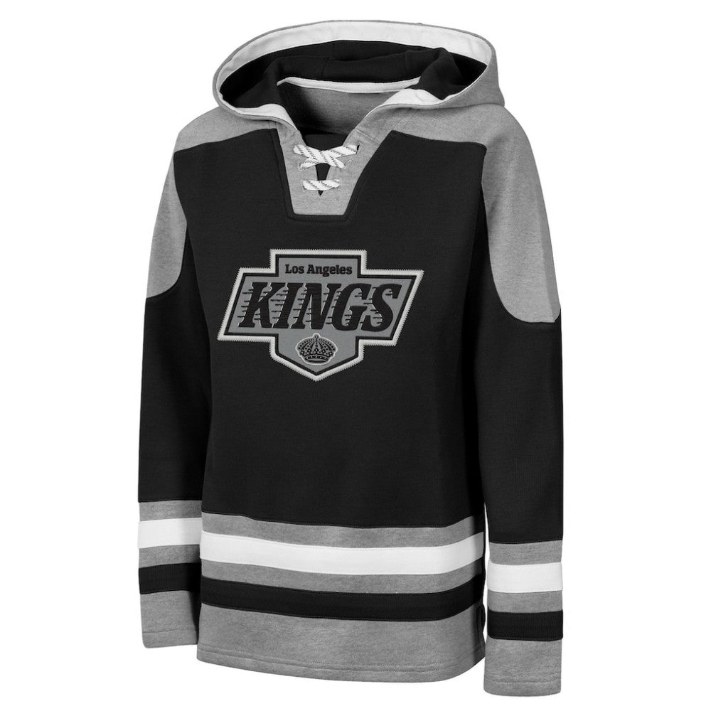 Los Angeles Kings Outerstuff Youth Ageless Must Have Home V-Neck Hoodie - Black Hoodies