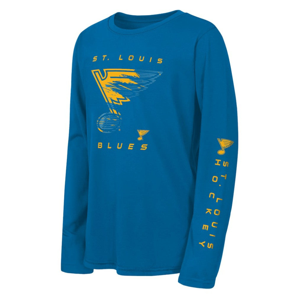 St. Louis Blues Outerstuff Youth Seize the Win Long Sleeve T-Shirt - Blue T-shirts