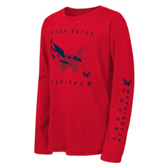 Washington Capitals Outerstuff Youth Seize the Win Long Sleeve T-Shirt - Red T-shirts