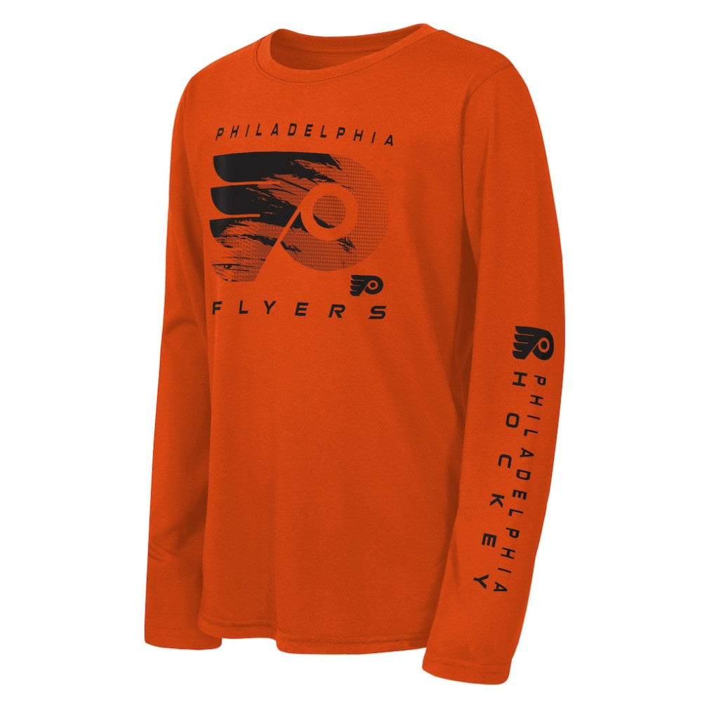 Philadelphia Flyers Outerstuff Youth Seize the Win Long Sleeve T-Shirt - Orange T-shirts