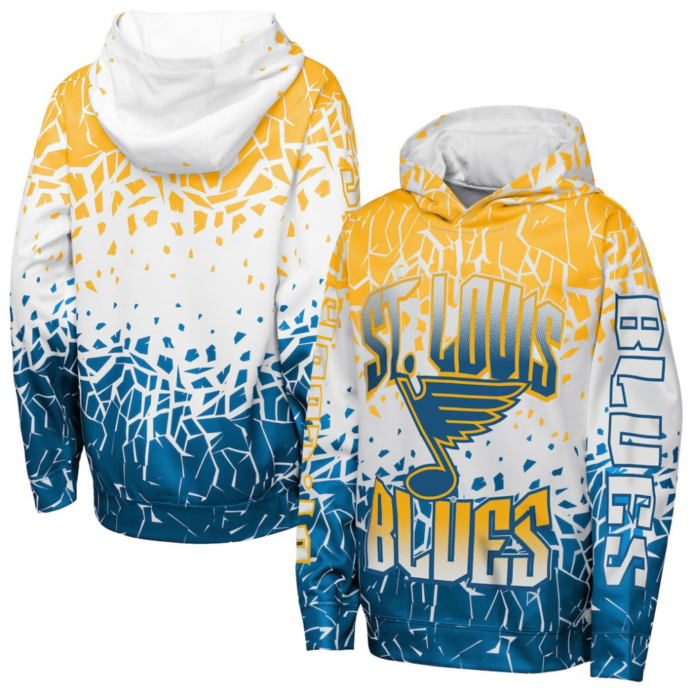 St. Louis Blues Outerstuff Youth Frozen Frenzy Hoodie - Gold Hoodies