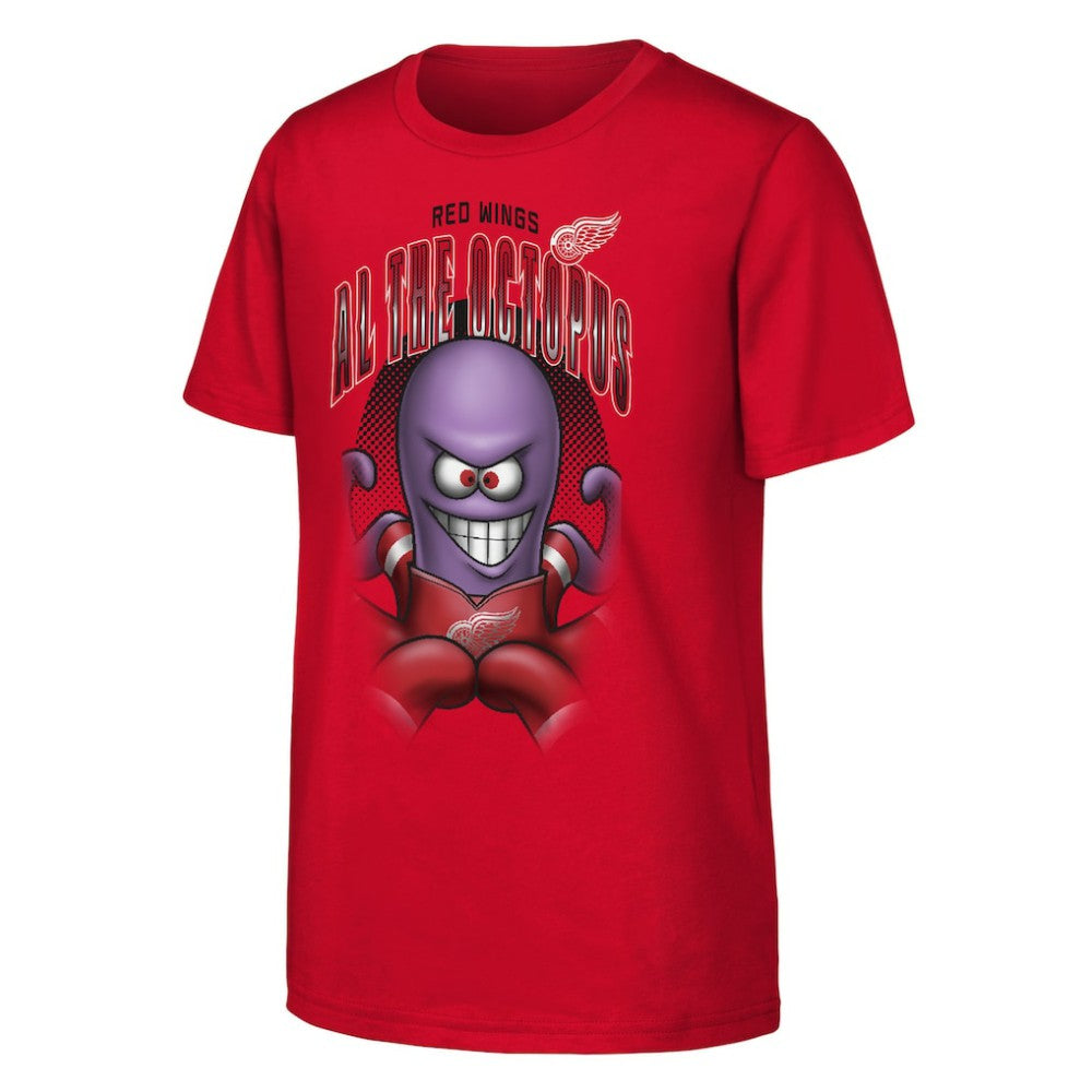 Detroit Red Wings Outerstuff Youth Mascot Highlight T-Shirt - Red T-shirts
