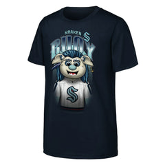 Seattle Kraken Outerstuff Youth Mascot Highlight T-Shirt - Navy T-shirts
