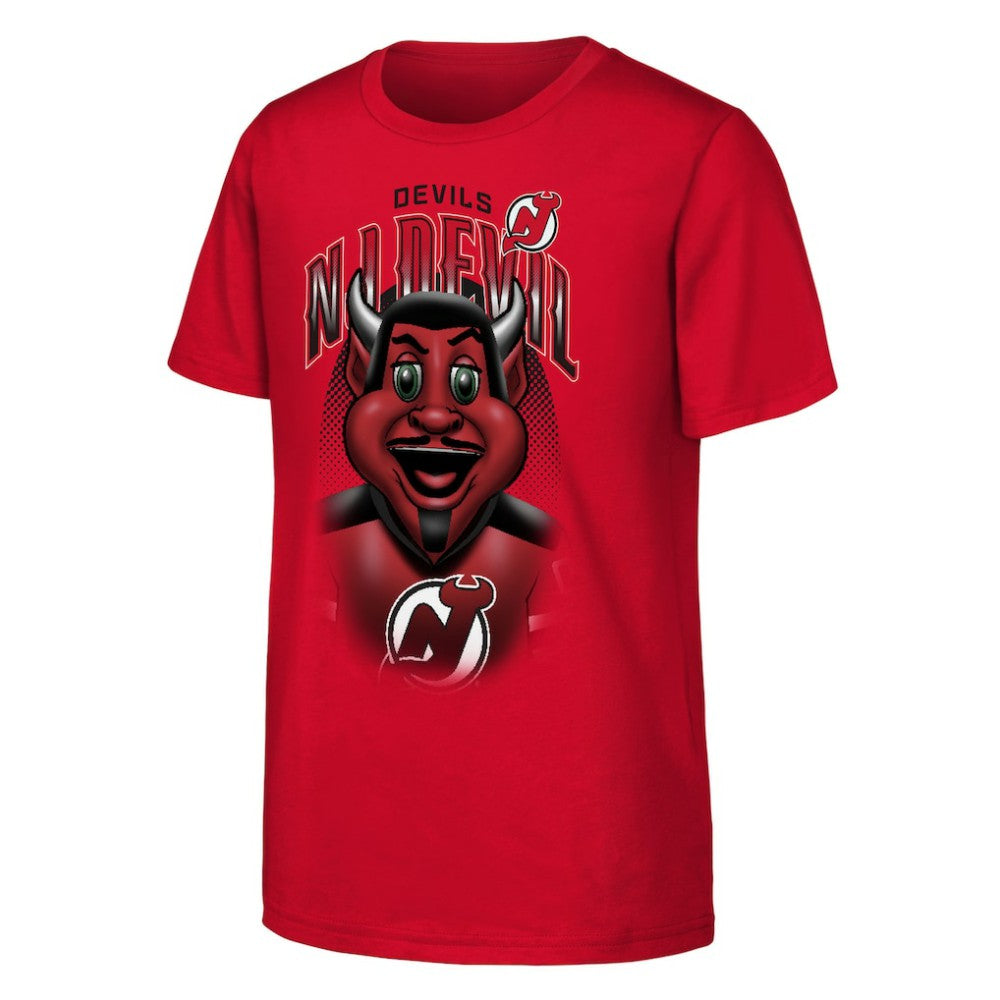 New Jersey Devils Outerstuff Youth Mascot Highlight T-Shirt - Red T-shirts
