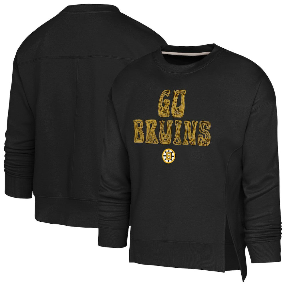 Boston Bruins Outerstuff Girls Youth Game Love Sweatshirt - Black Sweatshirts