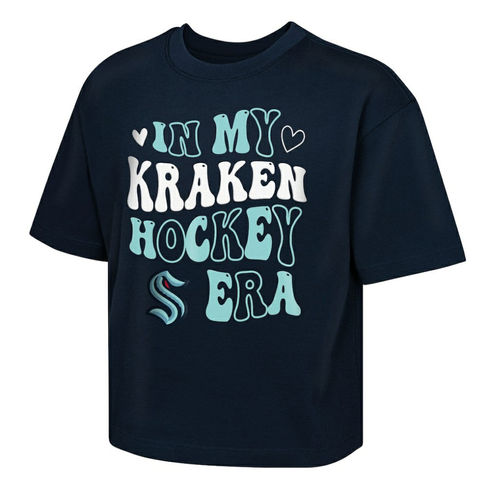 Seattle Kraken Outerstuff Girls Youth In My Era Boxy T-Shirt - Deep Sea Blue T-shirts