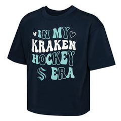 Seattle Kraken Outerstuff Girls Youth In My Era Boxy T-Shirt - Deep Sea Blue T-shirts
