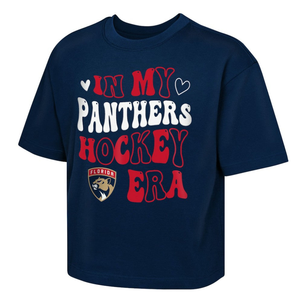 Florida Panthers Outerstuff Girls Youth In My Era Boxy T-Shirt - Navy T-shirts