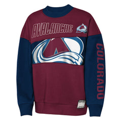 Colorado Avalanche Outerstuff Youth Impact Player Sweatshirt - Burgundy/Navy Sweatshirts