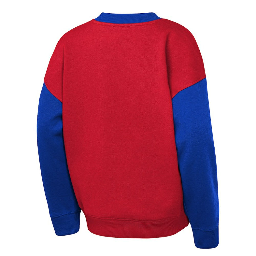 New York Rangers Outerstuff Youth Impact Player Sweatshirt - Red/Blue Sweatshirts