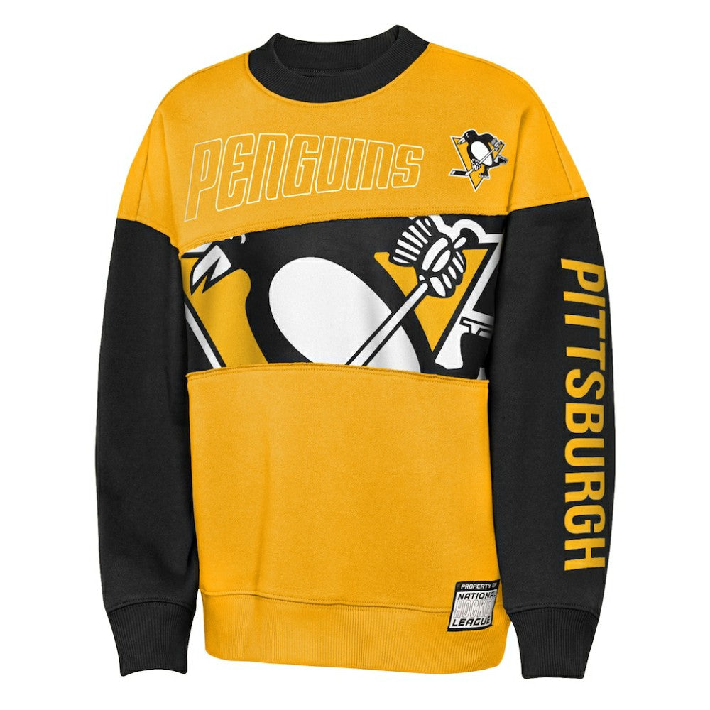 Pittsburgh Penguins Outerstuff Youth Impact Player Sweatshirt - Gold/Black Sweatshirts