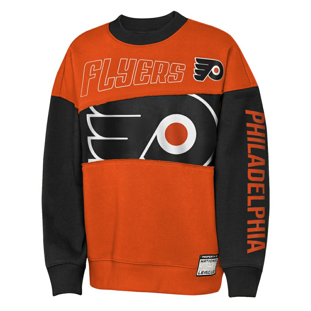 Philadelphia Flyers Outerstuff Youth Impact Player Sweatshirt - Orange/Black Sweatshirts