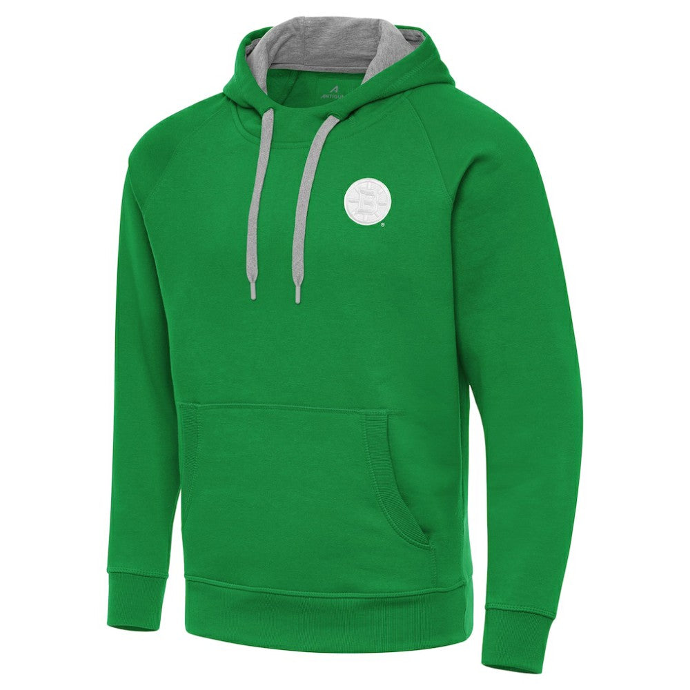 Boston Bruins Antigua St. Patrick's Day Victory Pullover Hoodie - Kelly Green Hoodies
