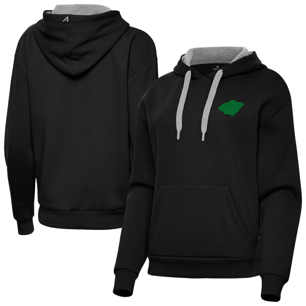 Minnesota Wild Antigua Women's St. Patrick's Day Victory Pullover Hoodie - Black Hoodies