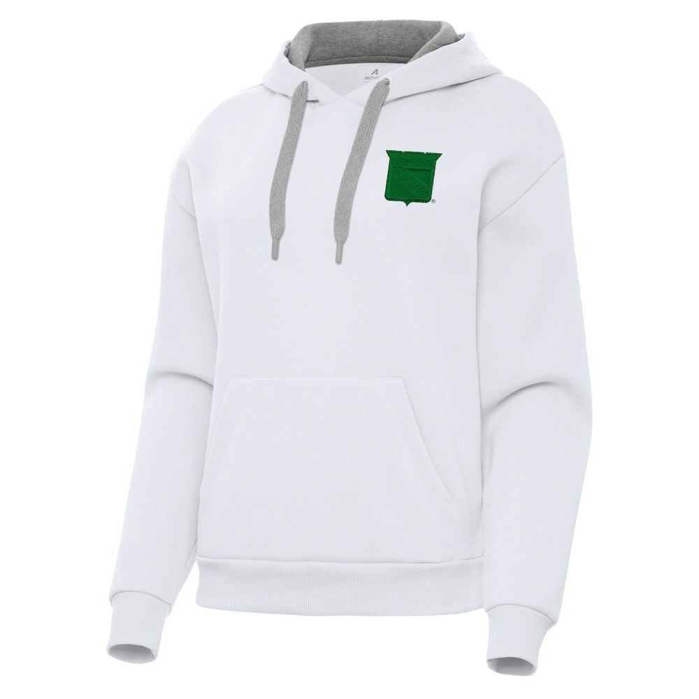 New York Rangers Antigua Women's St. Patrick's Day Victory Pullover Hoodie - White Hoodies