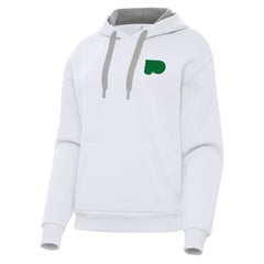 Philadelphia Flyers Antigua Women's St. Patrick's Day Victory Pullover Hoodie - White Hoodies