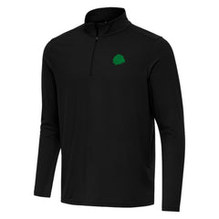 Chicago Blackhawks Antigua St. Patrick Intent Quarter-Zip Pullover Top - Black Pullover