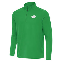 Minnesota Wild Antigua St. Patrick Intent Quarter-Zip Pullover Top - Kelly Green Pullover