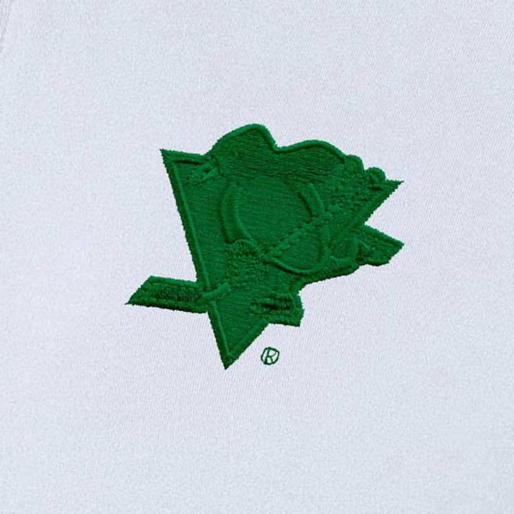 Pittsburgh Penguins Antigua Women's St. Patrick's Day Intent Quarter-Zip Performance Pullover - White Pullover