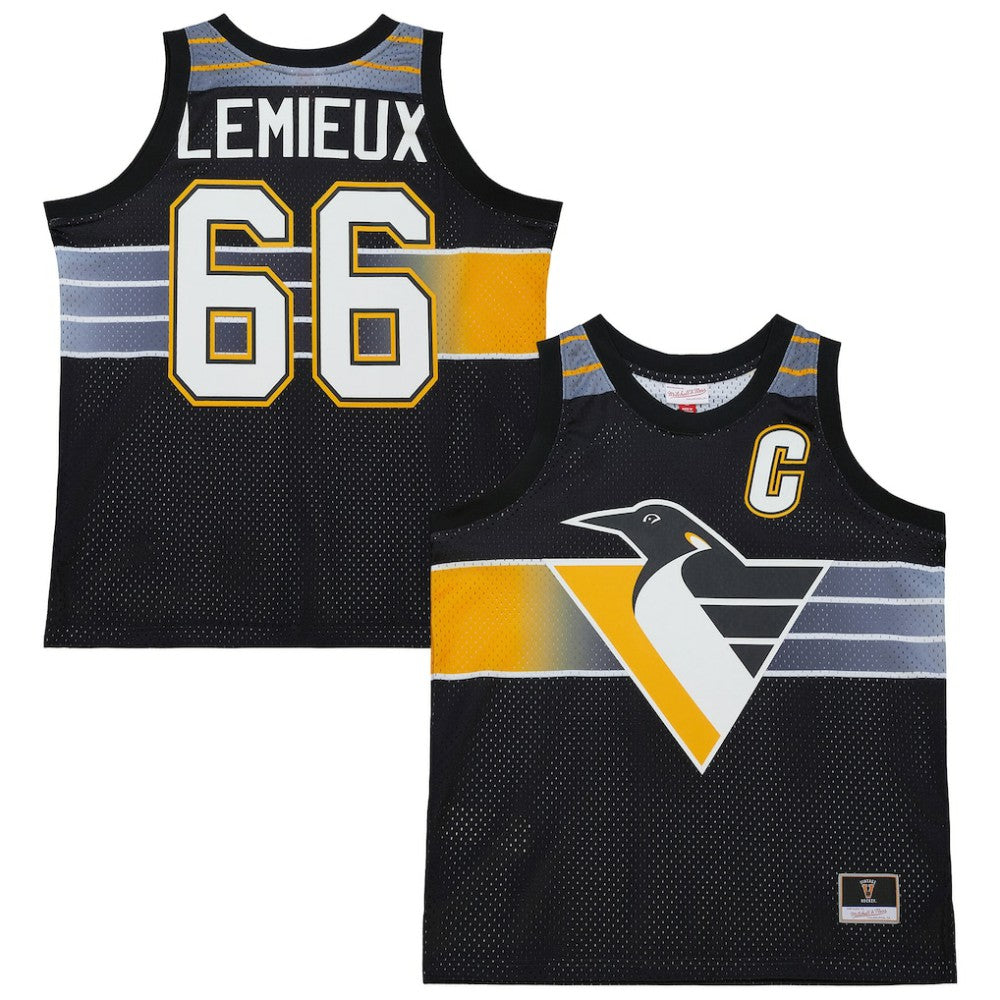 Mario Lemieux Pittsburgh Penguins Mitchell & Ness Unisex Maxxed Out Fashion Basketball Jersey - Black Jerseys