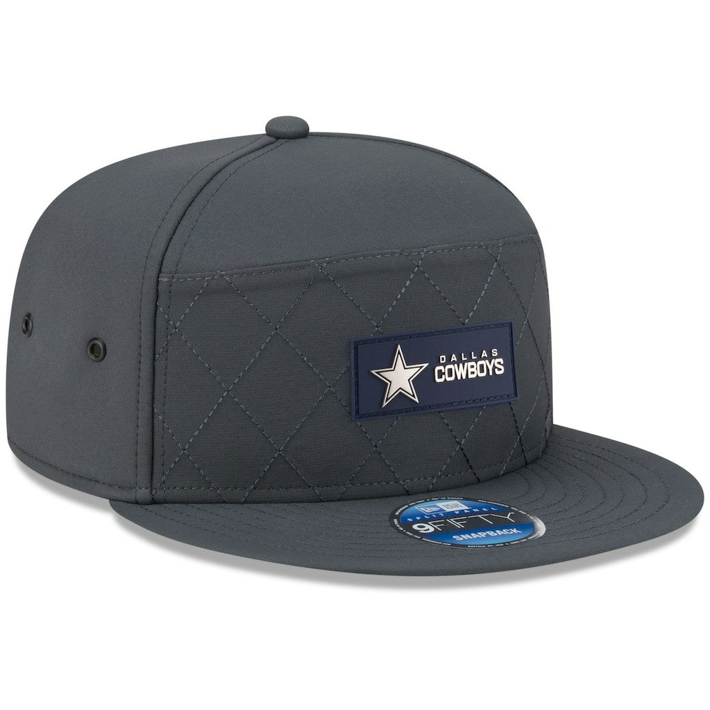 Dallas Cowboys New Era 2025 Sideline Cold Weather Split Panel 9FIFTY Snapback Hat - Charcoal on sale
