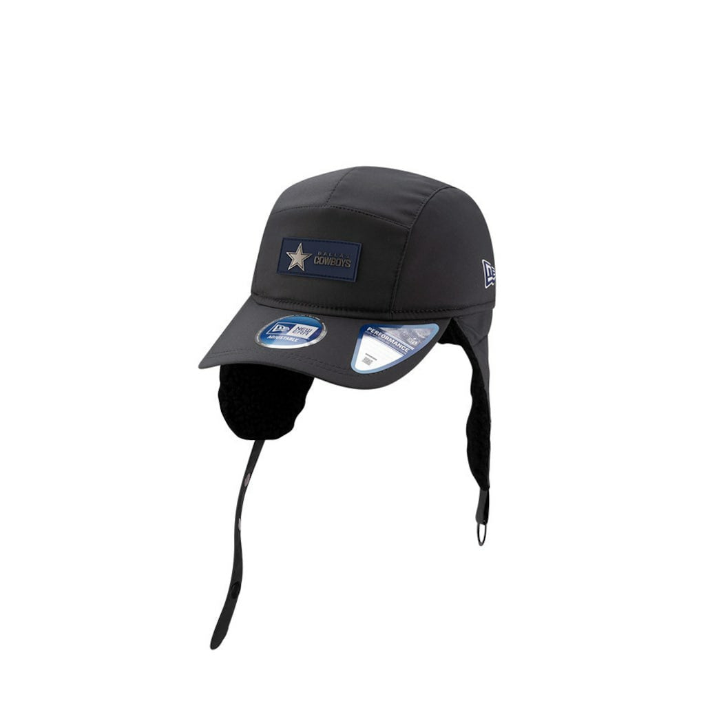 Dallas Cowboys New Era 2025 Sideline Cold Weather Runner Dog Ear Adjustable Hat - Charcoal cheap