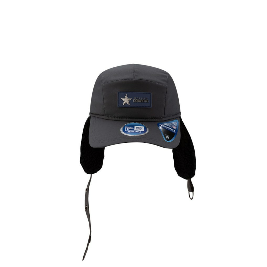 Dallas Cowboys New Era 2025 Sideline Cold Weather Runner Dog Ear Adjustable Hat - Charcoal cheap