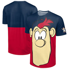 Atlanta Braves FOCO Big Logo Mascot T-Shirt Navy/Red
